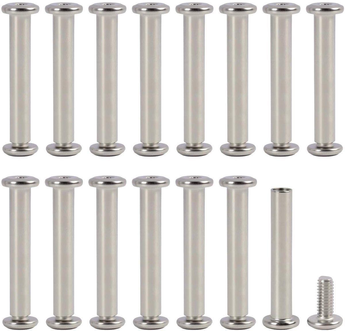 15 stuks verbindingsschroeven M4 x 30 mm, schroefdraadhulzen met M4