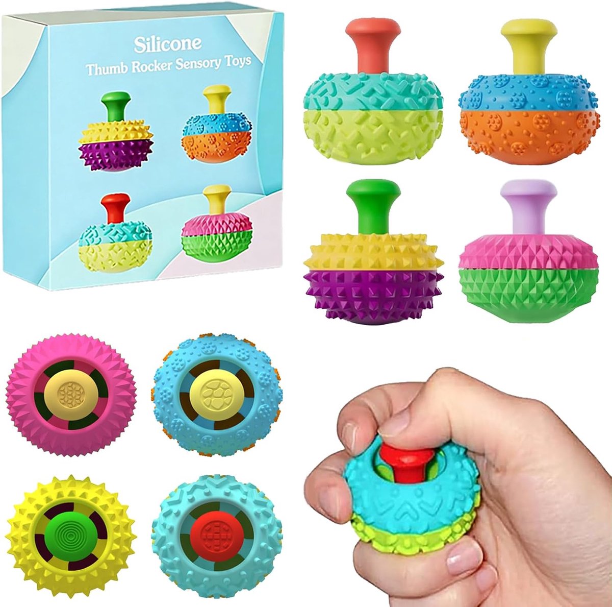 Toy, sensorisch speelgoed voor autisme en ADHD, draagbaar anti-stress speelgoed voor kinderen en volwassenen, anti-stress-speelgoed ter verlichting van angst, ideaal voor school en