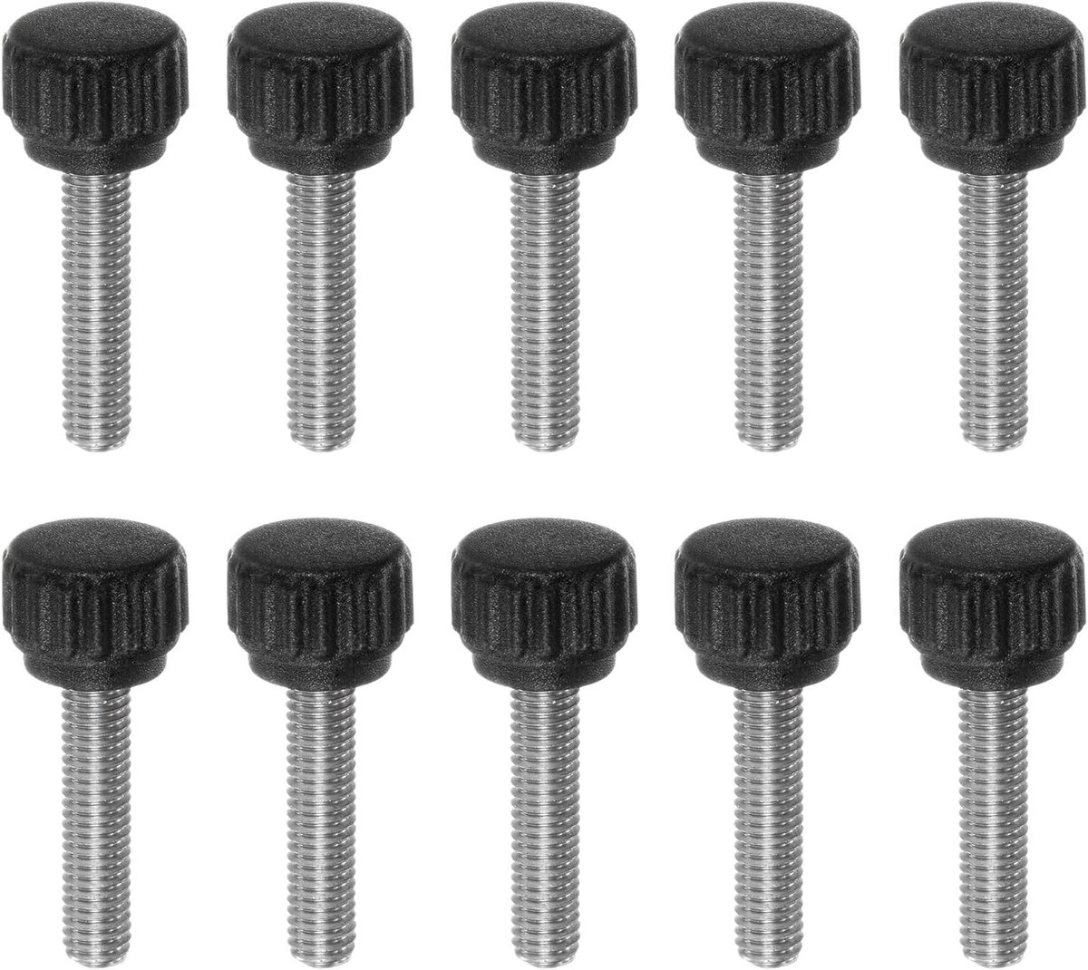 10 stuks Rändelschroeven M5 x 20mm vleugelschroeven met draad