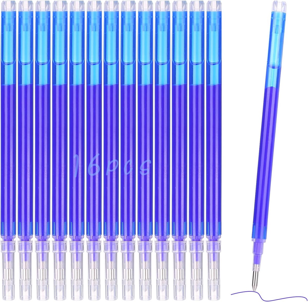 16 uitwisbare reservevullingen, blauw, 0,7 mm, compatibel met Pilot