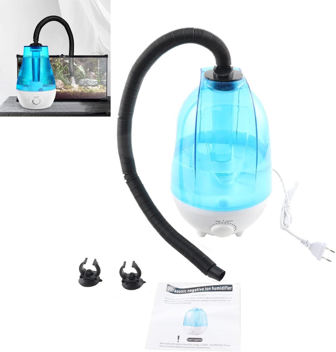 Luchtbevochtiger Terrarium, 4L Reptielen Luchtbevochtiger