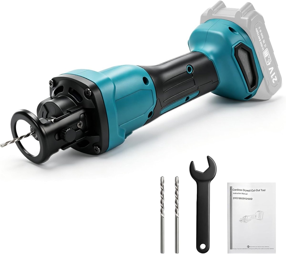 Draadloze Gyproc Snijder met Brushless Motor, 6 Snelheden en Diepte-instelling voor Hout en Gyproc Snijden
