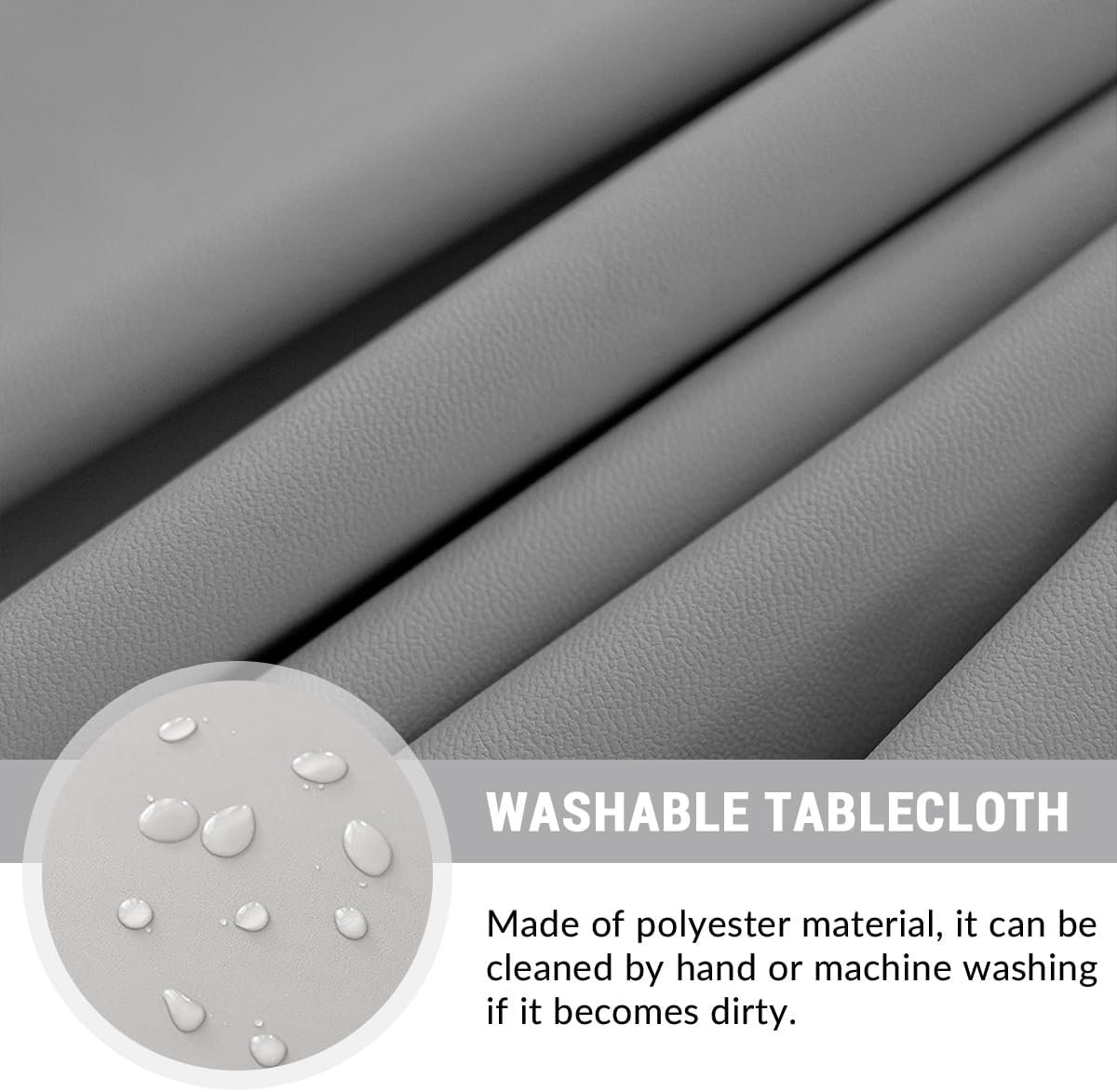 Vuilafstotend tafelkleed, rond, 140 cm, PU-leer, outdoor tafelkleed