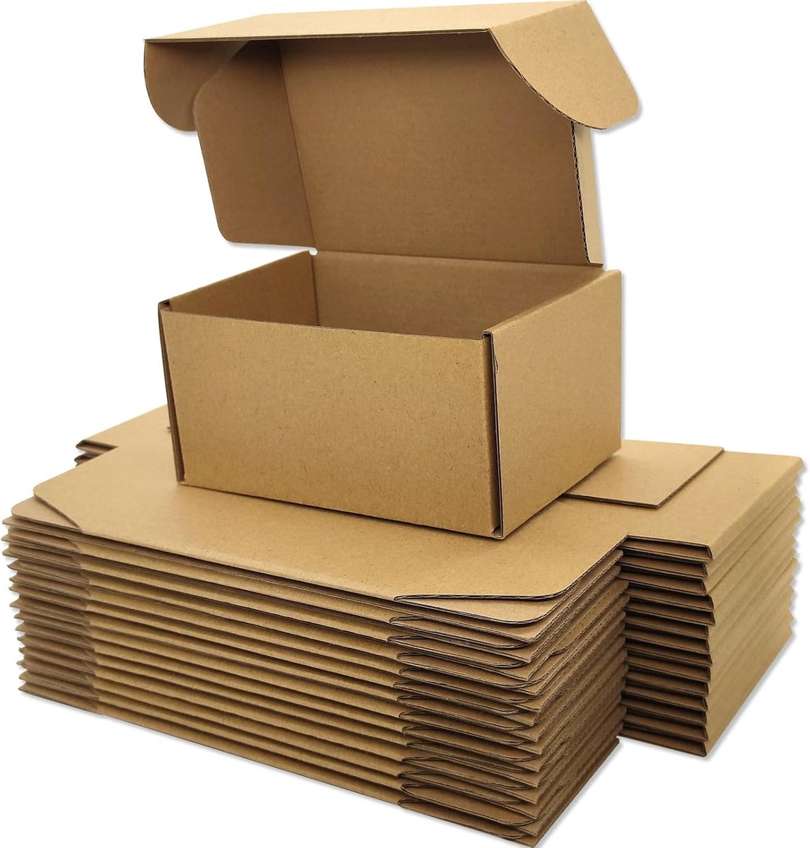 Postdozen, 150 x 100 x 75 mm Bruine Verzenddozen Kartonnen Dozen voor Verzending, Levering en Verpakking voor Kleine Bedrijven (Verpakking van 25)