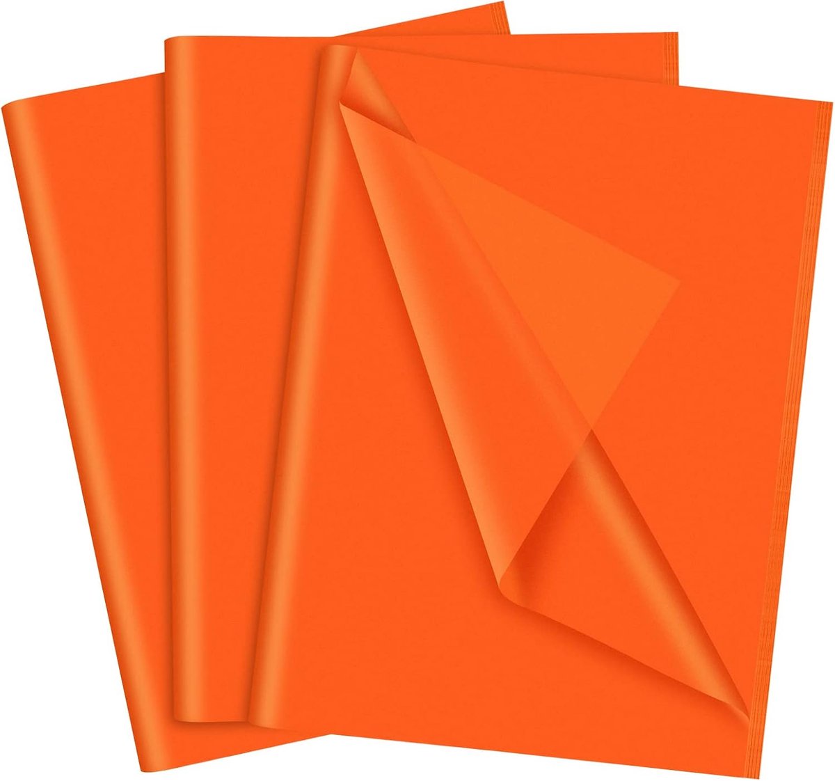 Zijdepapier voor geschenkzakjes, oranje cadeaupapier, 60 vellen, 35 x