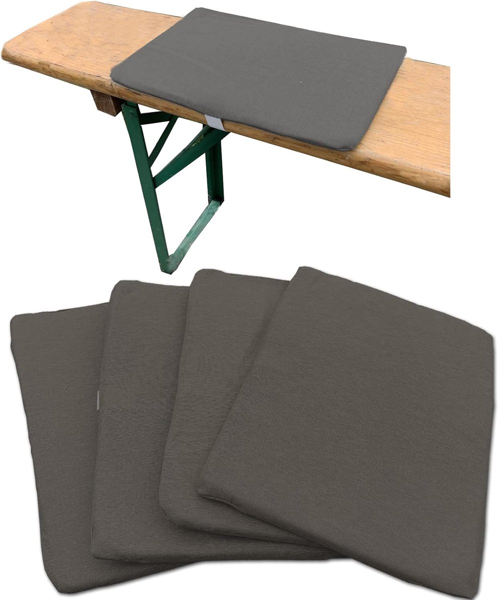 set van 4 bierbankkussens - Kussens voor biertafel - 4 tuinbankkussens