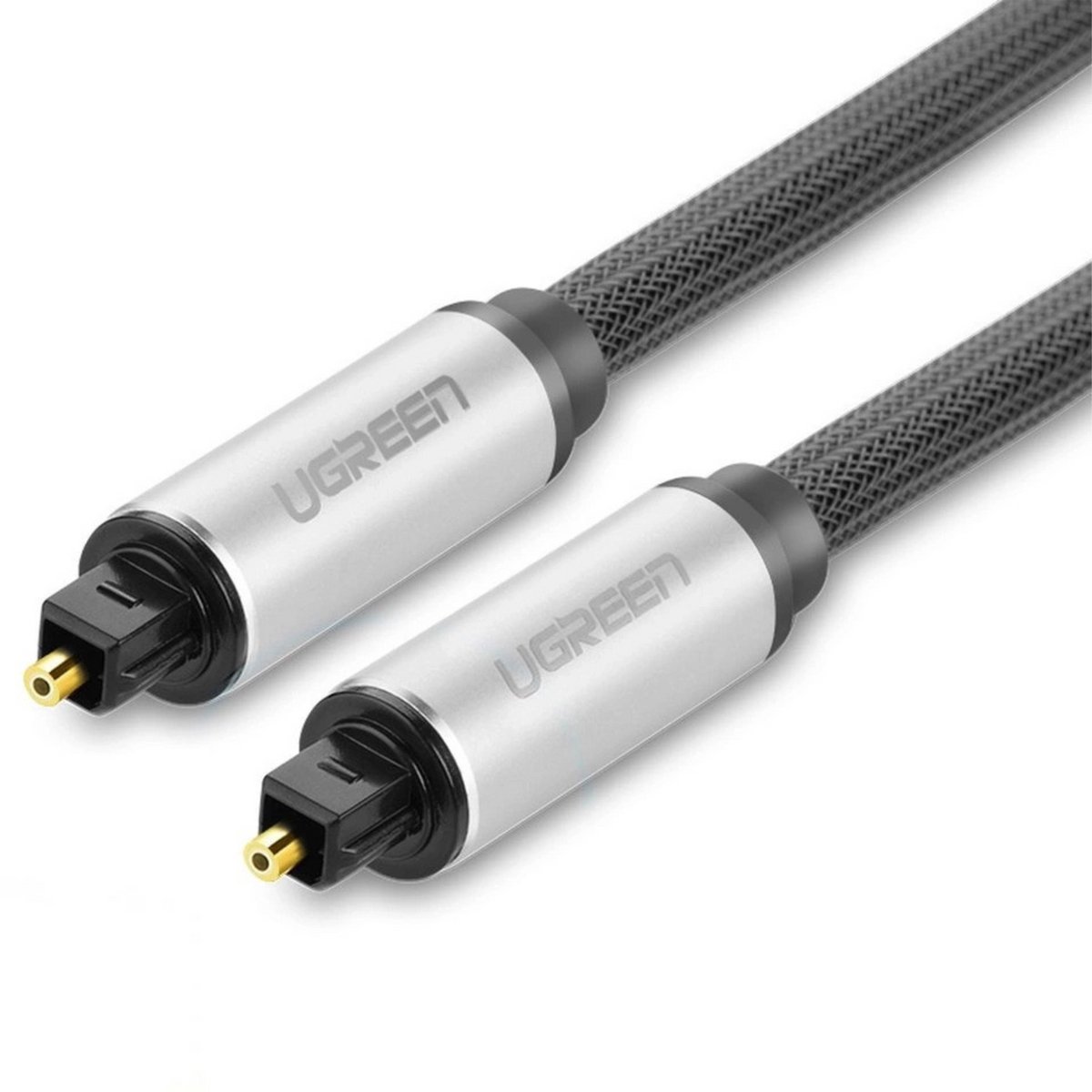 Ugreen AV108 Serie - Optyk Audio Kabel - 2m - Grijs - Nylon Omhulsel