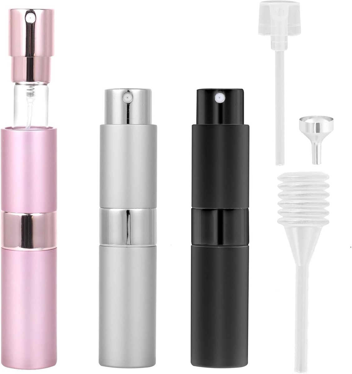 Parfumverstuiver navulbaar, 3 stuks 8 ml mini-parfumflessen om te