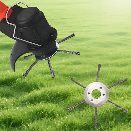 Heavy Duty Staaldraad Gras Strimmer Hoofd - Universele Bevestiging voor Benzine Grasmaaiers — afbeelding 5