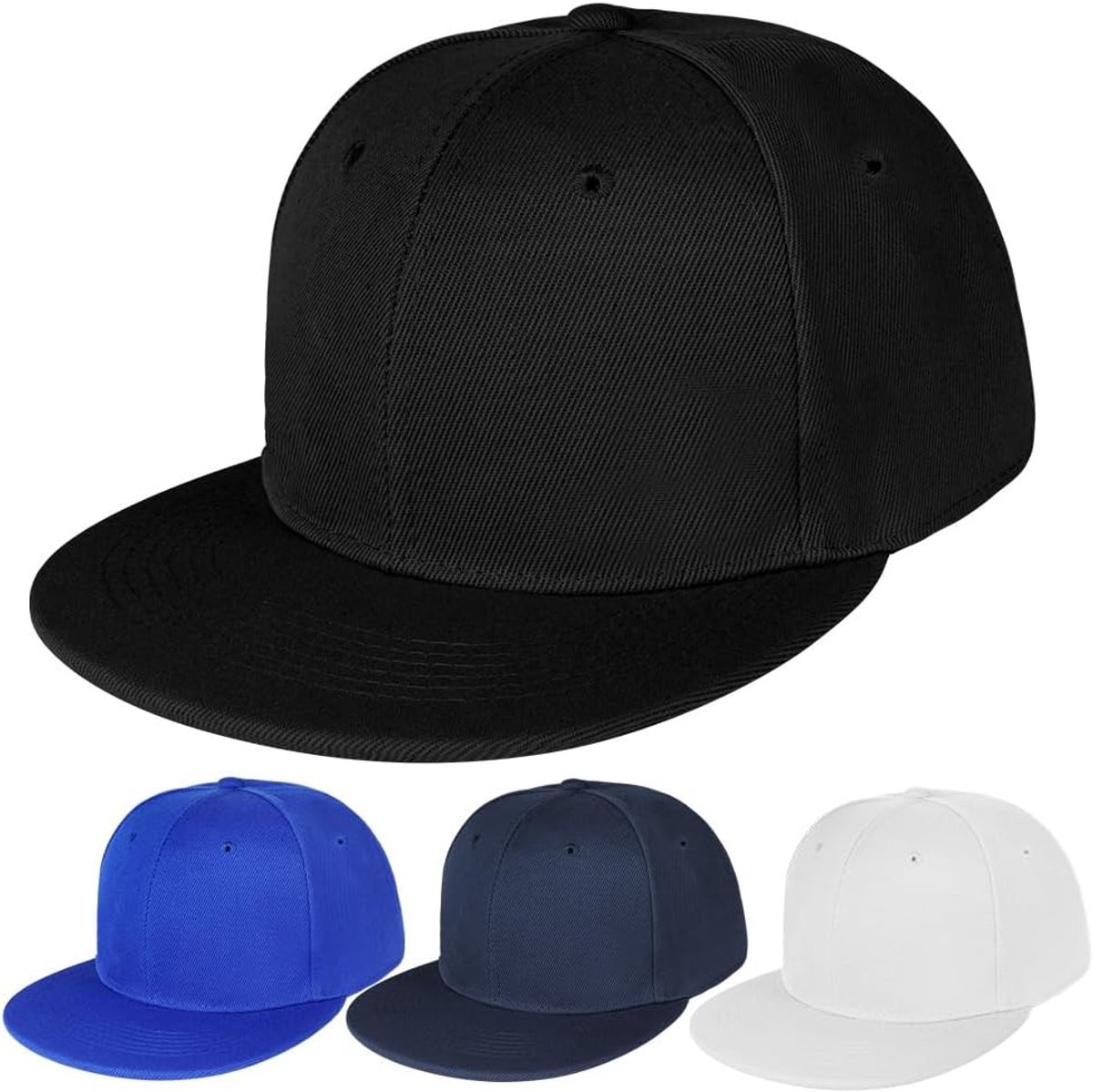 Baseballpet voor mannen platte rand Kappe pet, klassieke effen