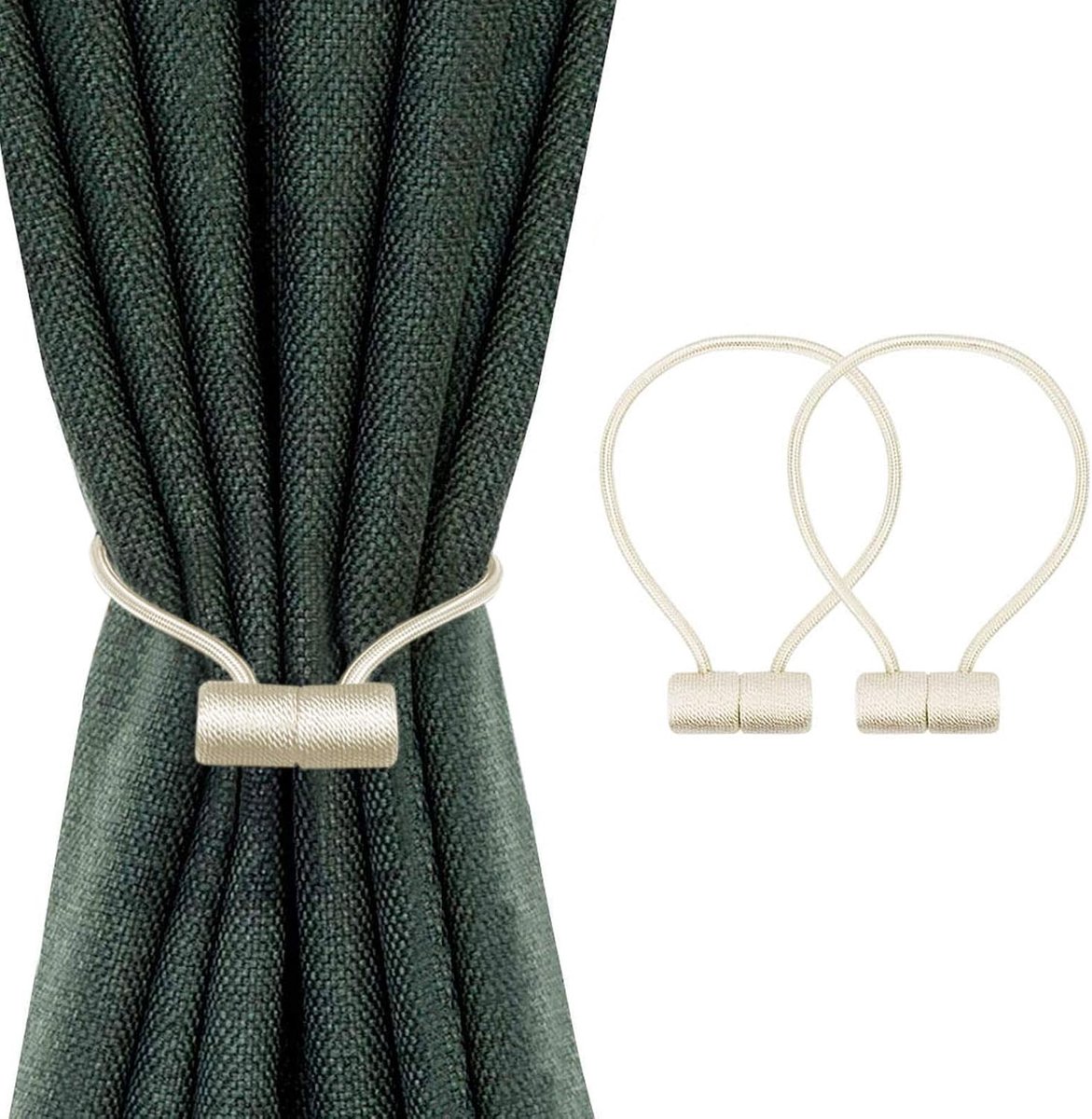 2 stuks magnetische gordijnbanden, gordijnclip koord gesp, gordijn