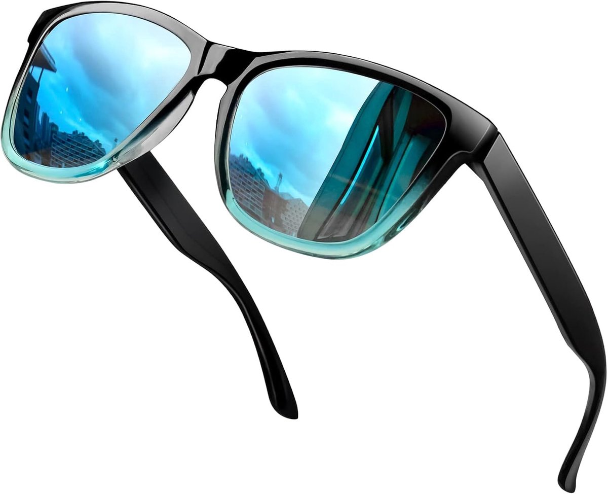 Vierkant Zonnebril Heren Dames UV400 | PC,Gepolariseerd,UVA,UVB,TAC,Licht,Rijden,Retro,Mode,Klassiek,Vintage,Trend,Geïntegreerd Neuspad,Casual,Dagelijks