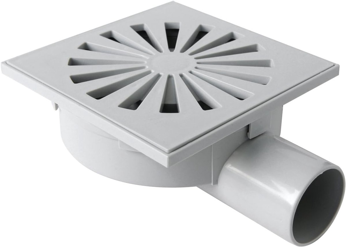 Plast chabs15g-y deksel sifonato van Abs, grijs, 150 x 150 mm