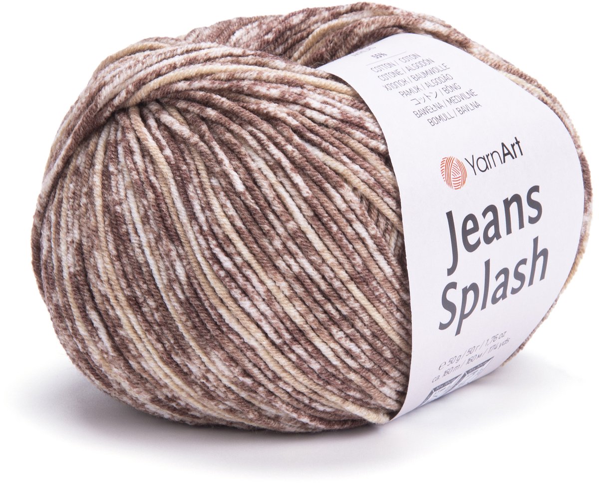 YarnArt Jeans Splash - 55% Katoen 45% Acryl - voor Haken en Breien - 50g / 160m - Kleur 945
