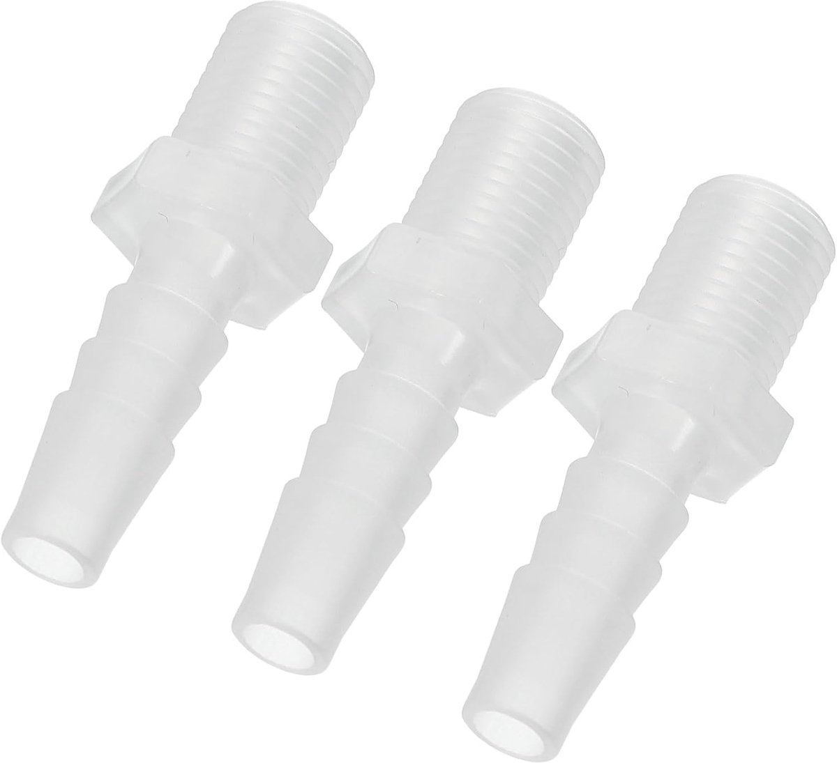 8mm Barb x 6mm G Mannelijke Aansluiting, 3 Stuks Kunststof Slang Barb Fitting Industriële Slang Barb naar Pijp Aansluiting voor Water, Vloeistof, Lucht, Brandstof