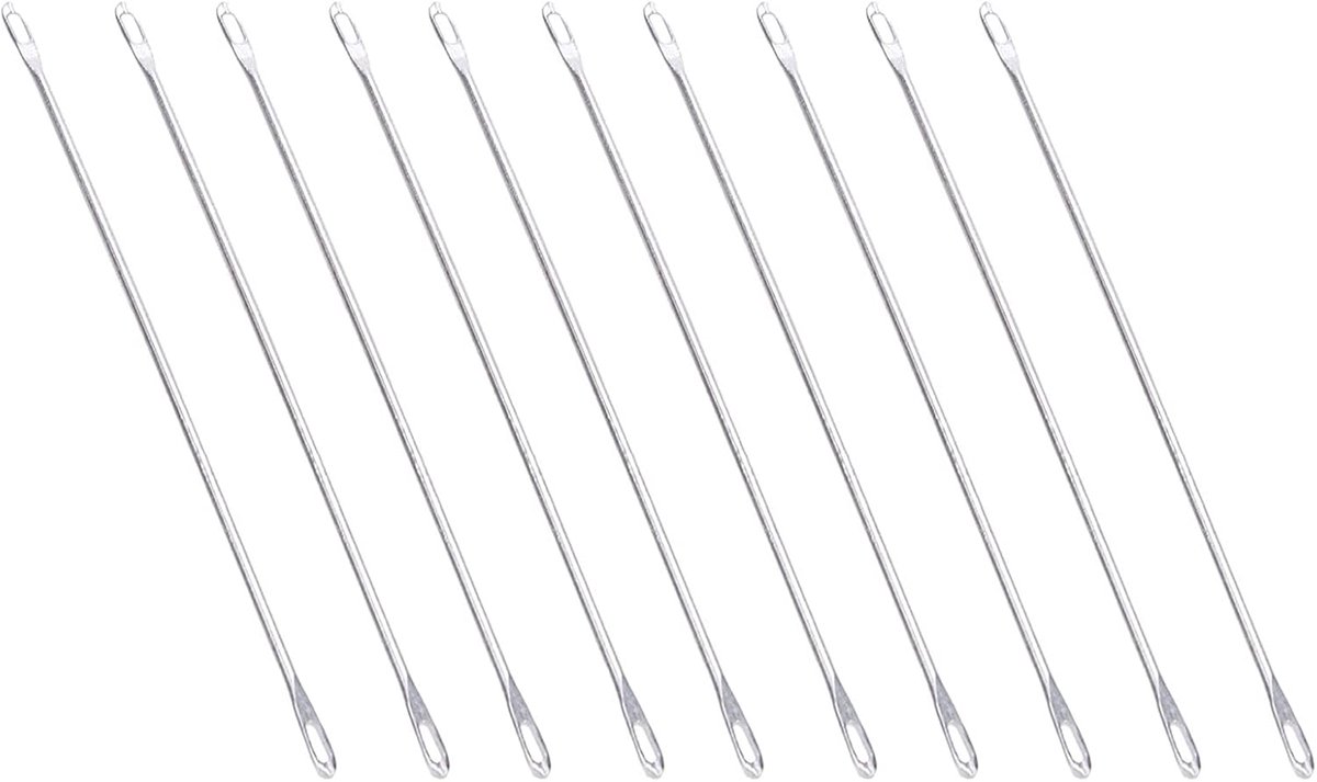 SnelShoppen - Double Eyed Needles Breimachine Naald Transfer Tool 20 Stuks 9cm Metaal Voor KR830 KR838 Professionele Afwerking Draad