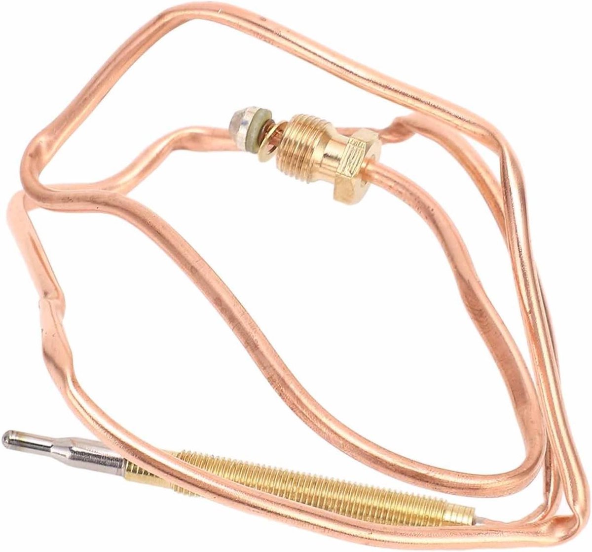 Gasthermokoppel Set - Vervanging Thermokoppel - Gasfornuis Reparatie - Inclusief Adaptermoeren - 60CM - Zilver