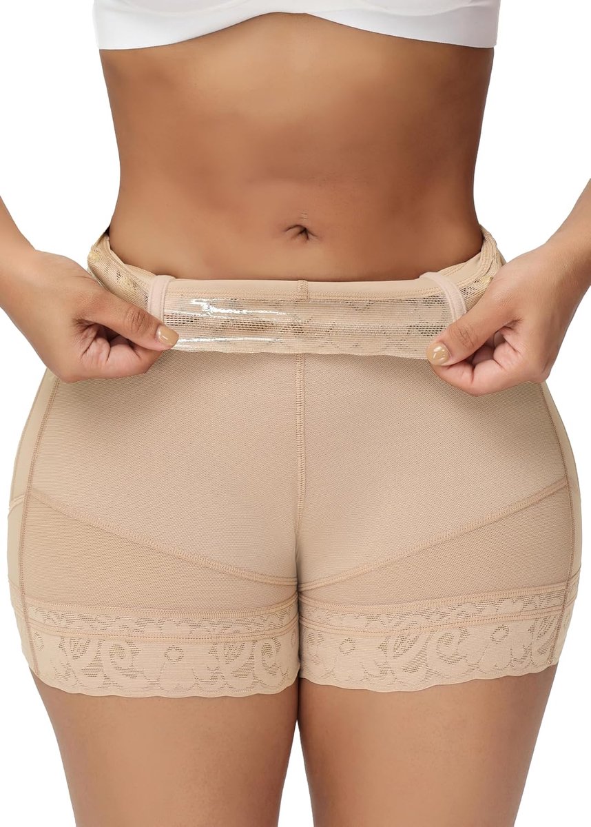 Shapewear Butt Lifter Tummy Control Underwear Thigh Slimmer Body Shaper Shorts for Women Beige