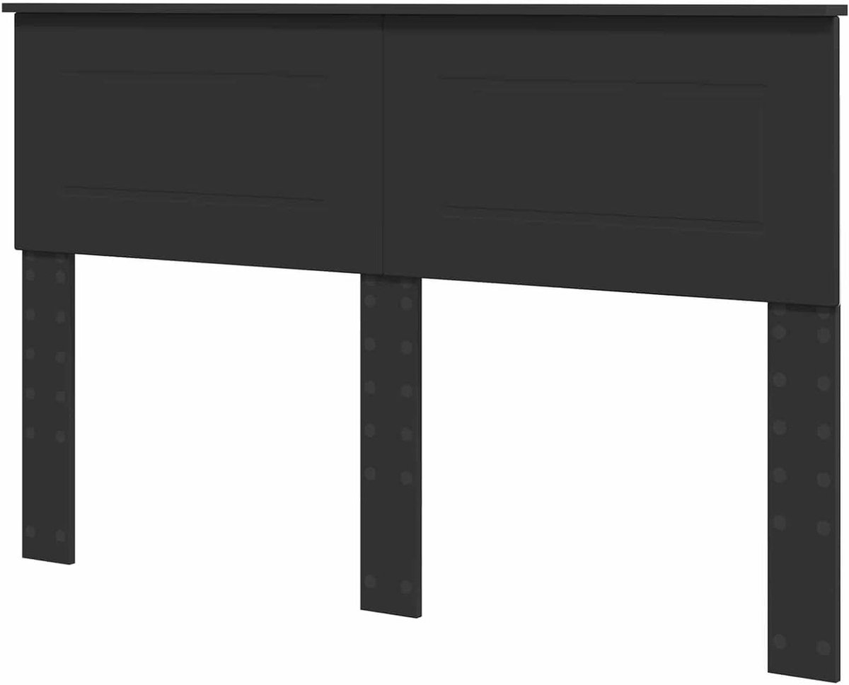 Hoofdbord Zwart Eiken - Hoofdeinde Bed - Slaapkamer Decor - Strakke Moderne Stijl - 143 x 7 x 100 cm