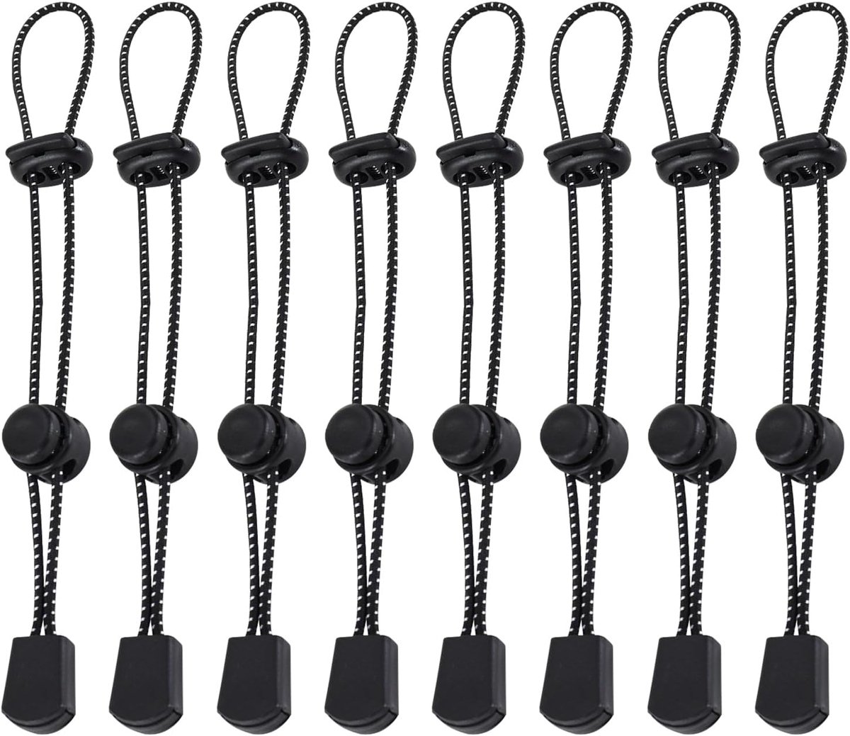 8 stuks bungeekoord met bevestigingsgesp, rugzak elastische touw bevestigingsgesp, wandelstokhouder, rugzak elastische touwen bevestigingspaal, bevestigingskoord voor trekking, wandelen