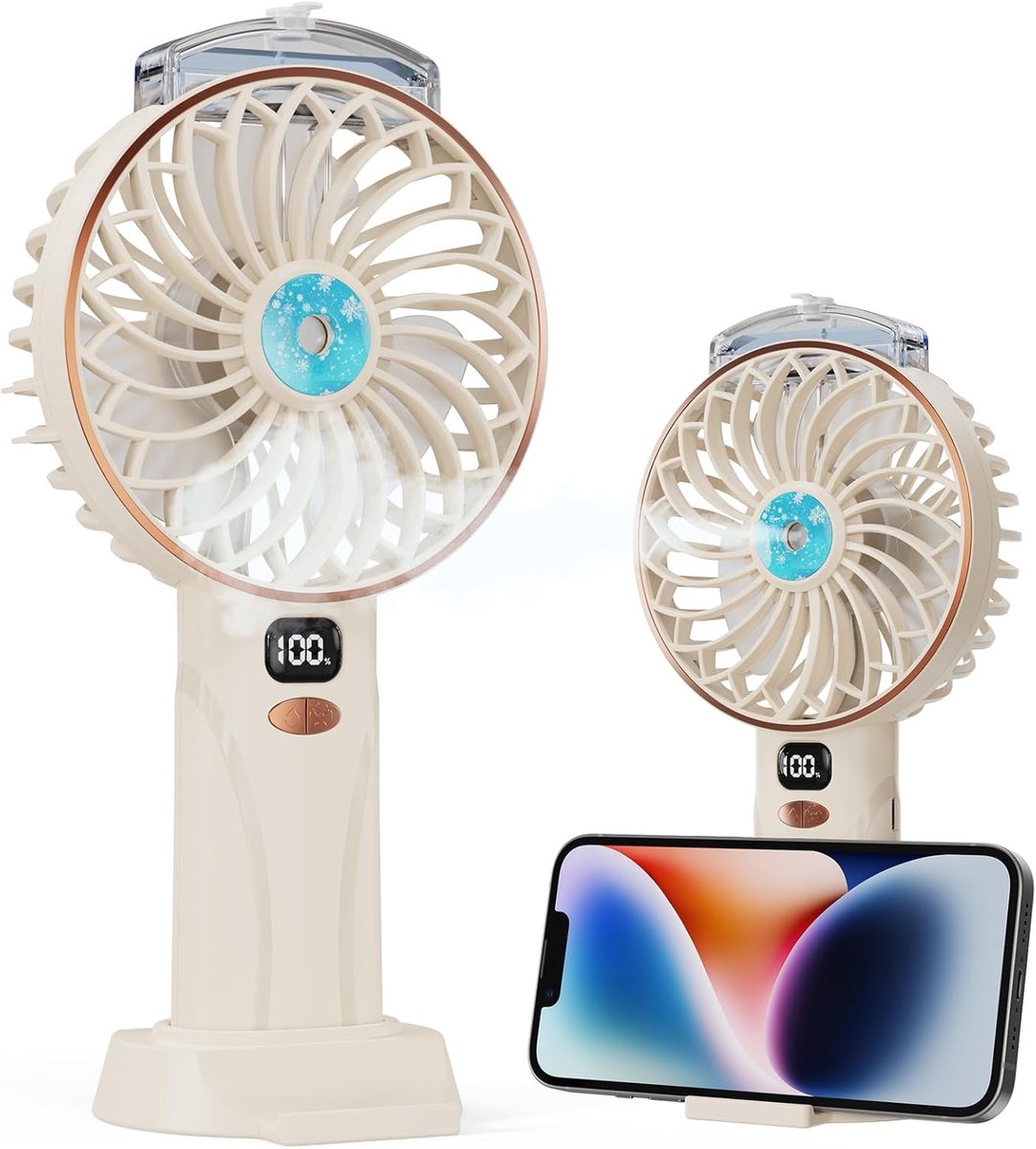 Handventilator met Watersproeier - Draagbare Mini Fog Fan - 25ml Reservoir - 5 Snelheden voor Koeling - ShopVlot