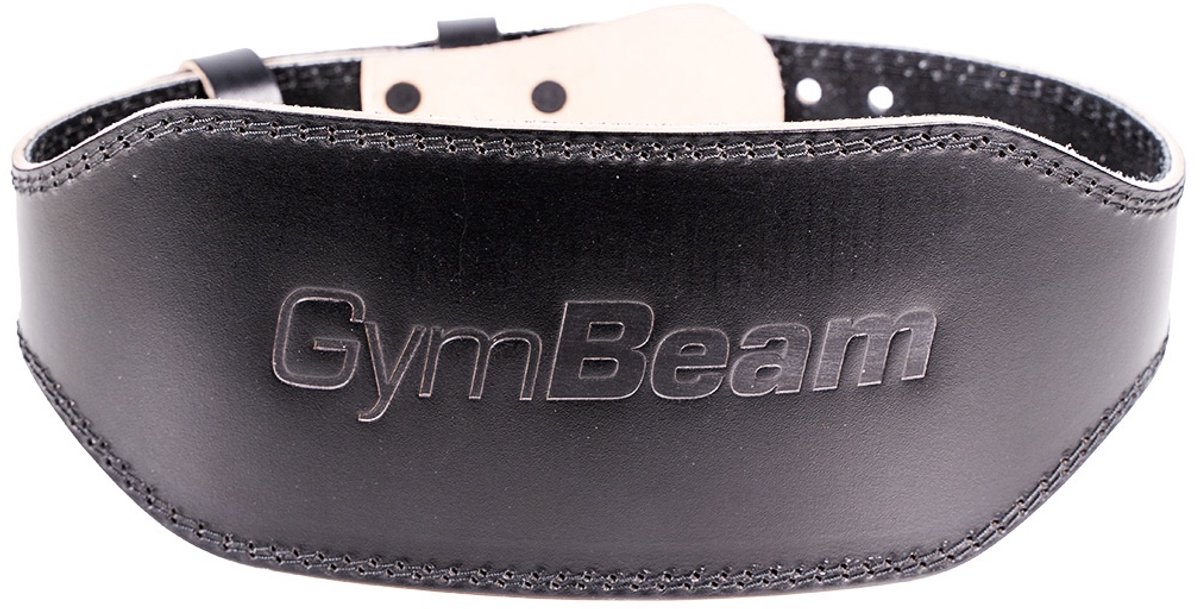 GymBeam Volledig Lederen Fitnessriem Zwart XL