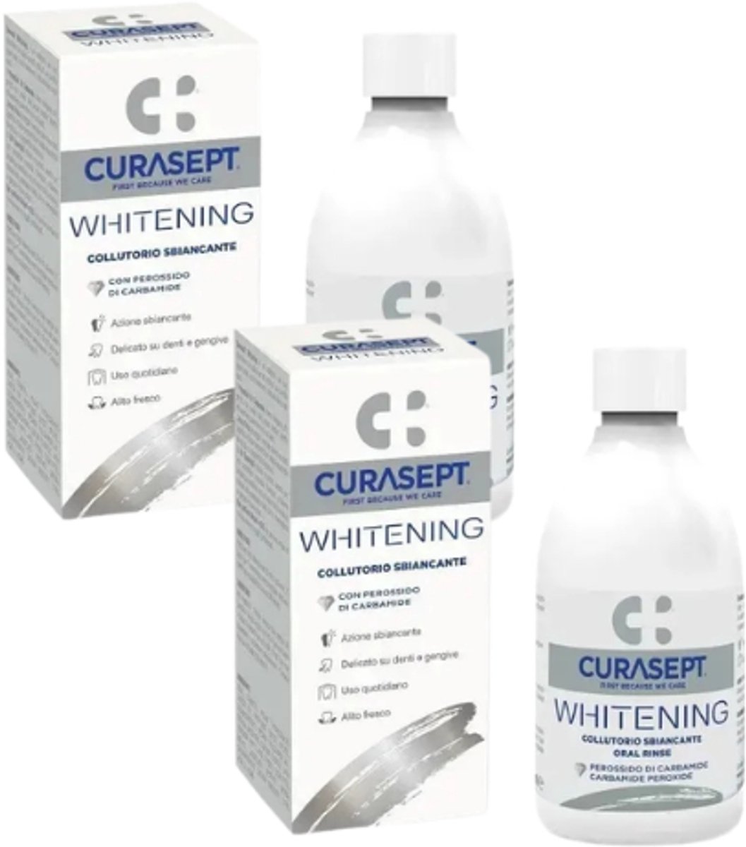 Curasept Whitening Mondspoeling - 2 x 300 ml - Voordeelverpakking