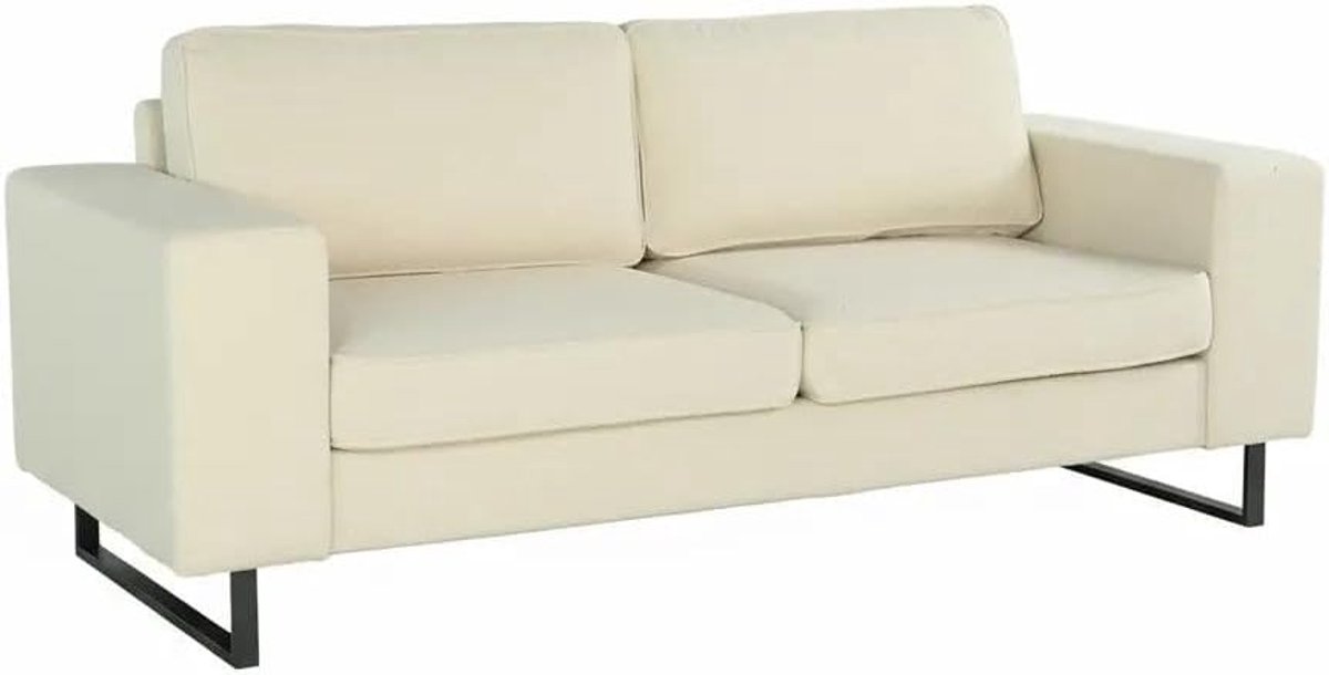 Teddy bank 2.5-zits - beige stof - eenvoudig te monteren - stijlvol en comfortabel - ShopVlot