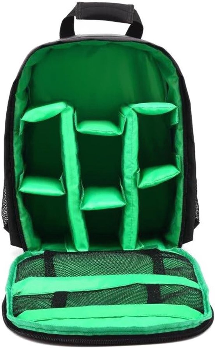 docooler Fotorugzak, kleine cameratas, schokbestendig, waterdicht, 33 x 26 x 12 cm, Groen, 33 * 26.5 * 12.5cm