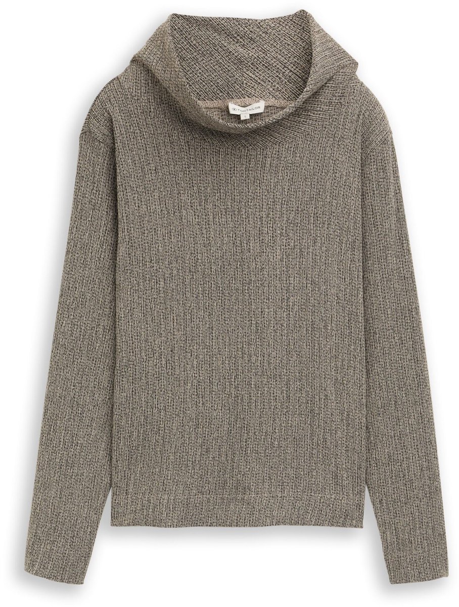 Tom Tailor - Dames t-shirt - Maat L - Vrouwen - Beige - polyester