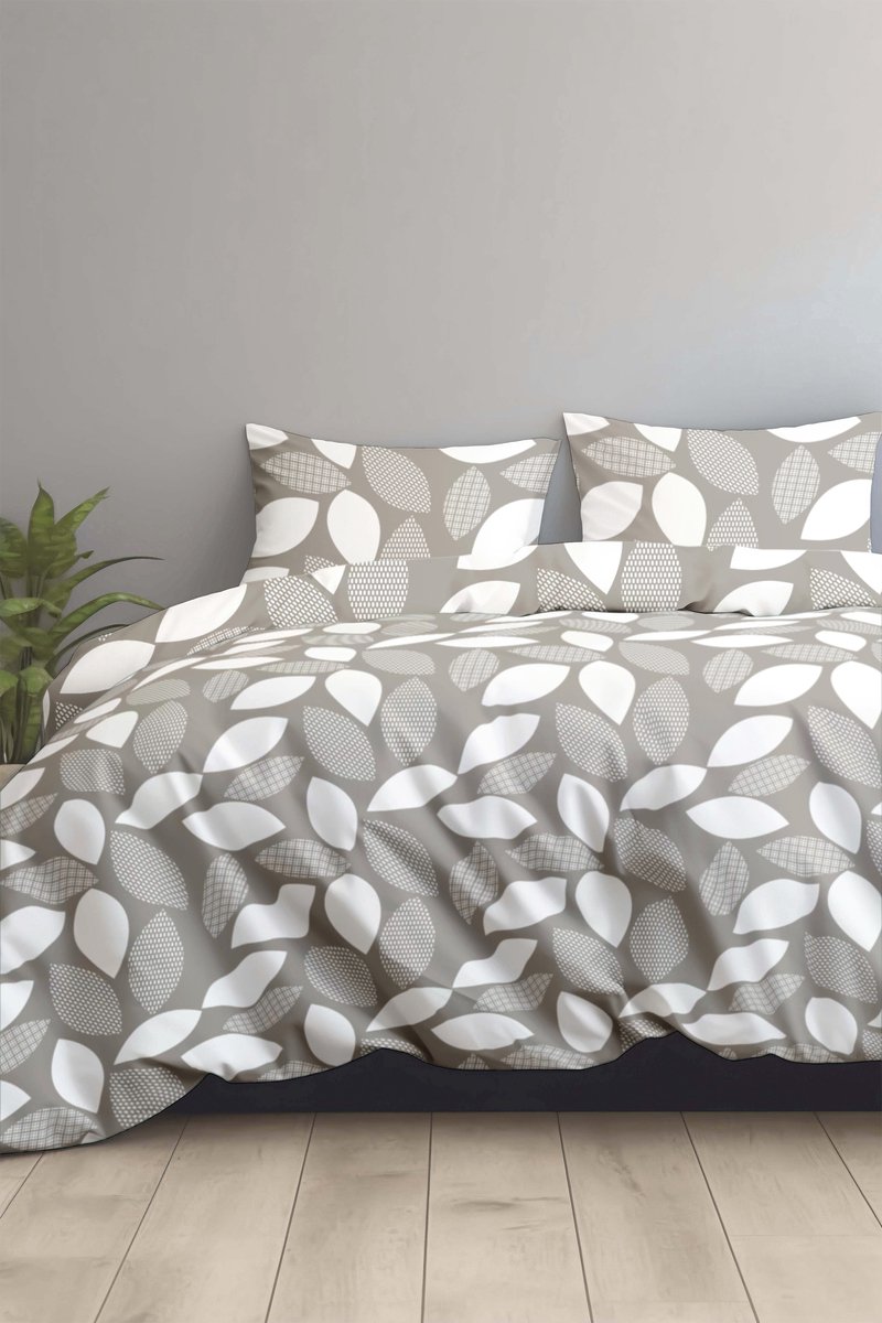 Dekbedovertrek 100% Katoen Premium - 200 x 200(220)cm - BladV2 Light