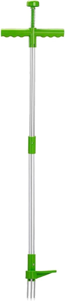 Onkruidsteker Staand - Onkruidverwijderaar Tuin - Onkruid Wieden - Ergonomisch T-Handvat - 1 Meter - Zilver