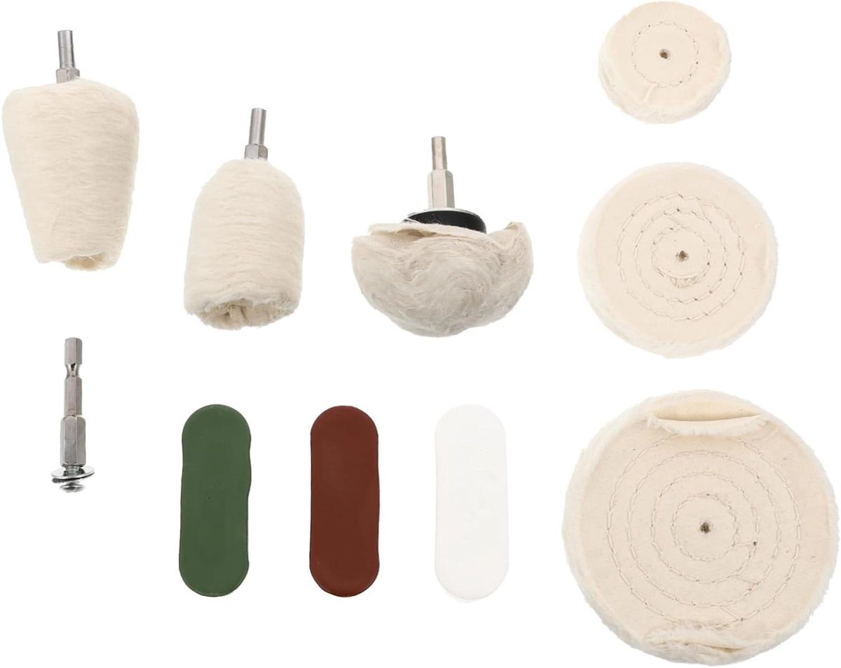 Polijstset 10 Stuks - Roestverwijderaar Poetsdoeken - Metaal Glanzen - Voor Diverse Materialen - 7x5x4cm - Wit