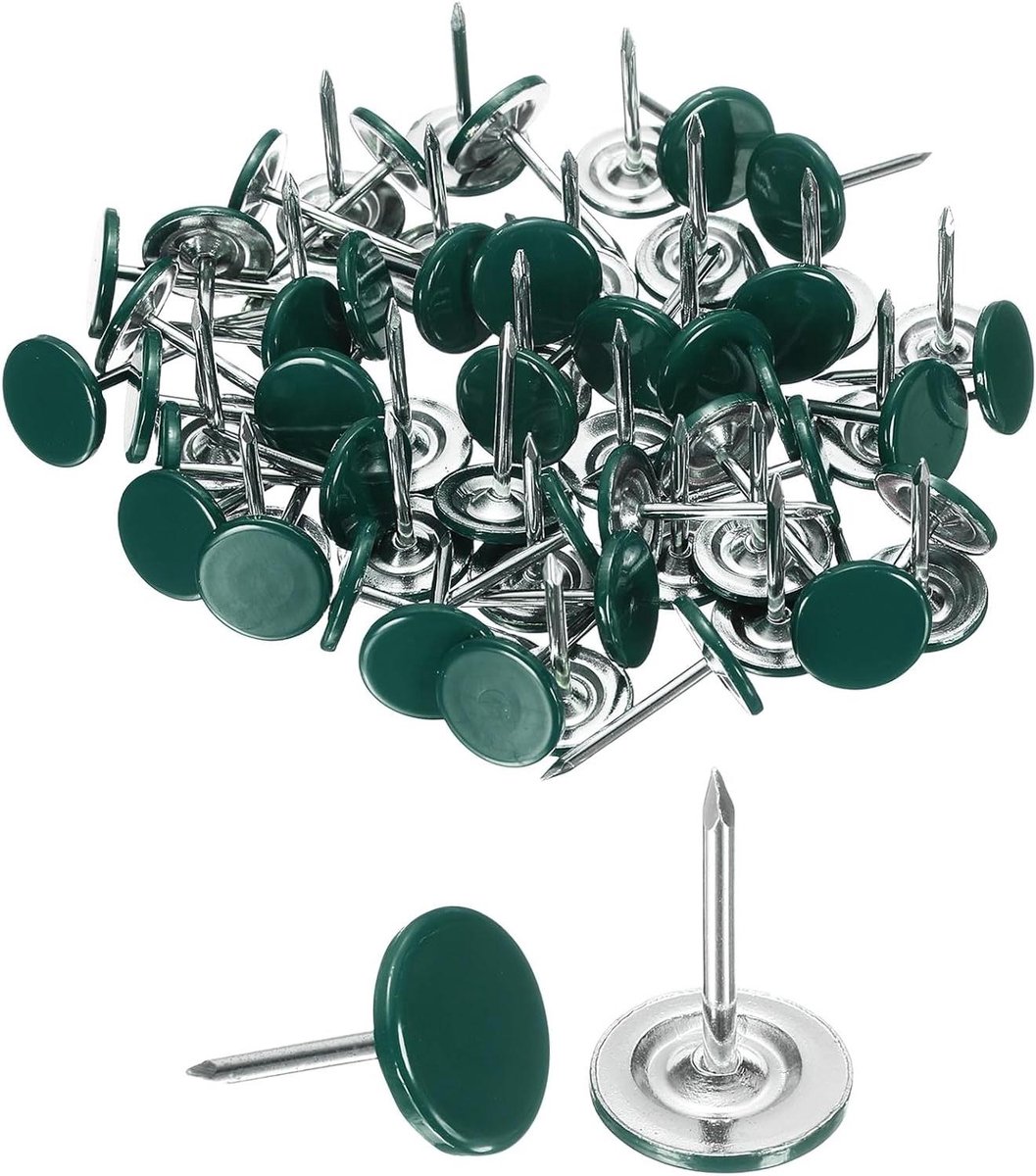 Decoratieve Spijkers - Kopspijkers Meubels - Meubels Decoreren - Platte Koppen - 11 x 17 mm - Groen