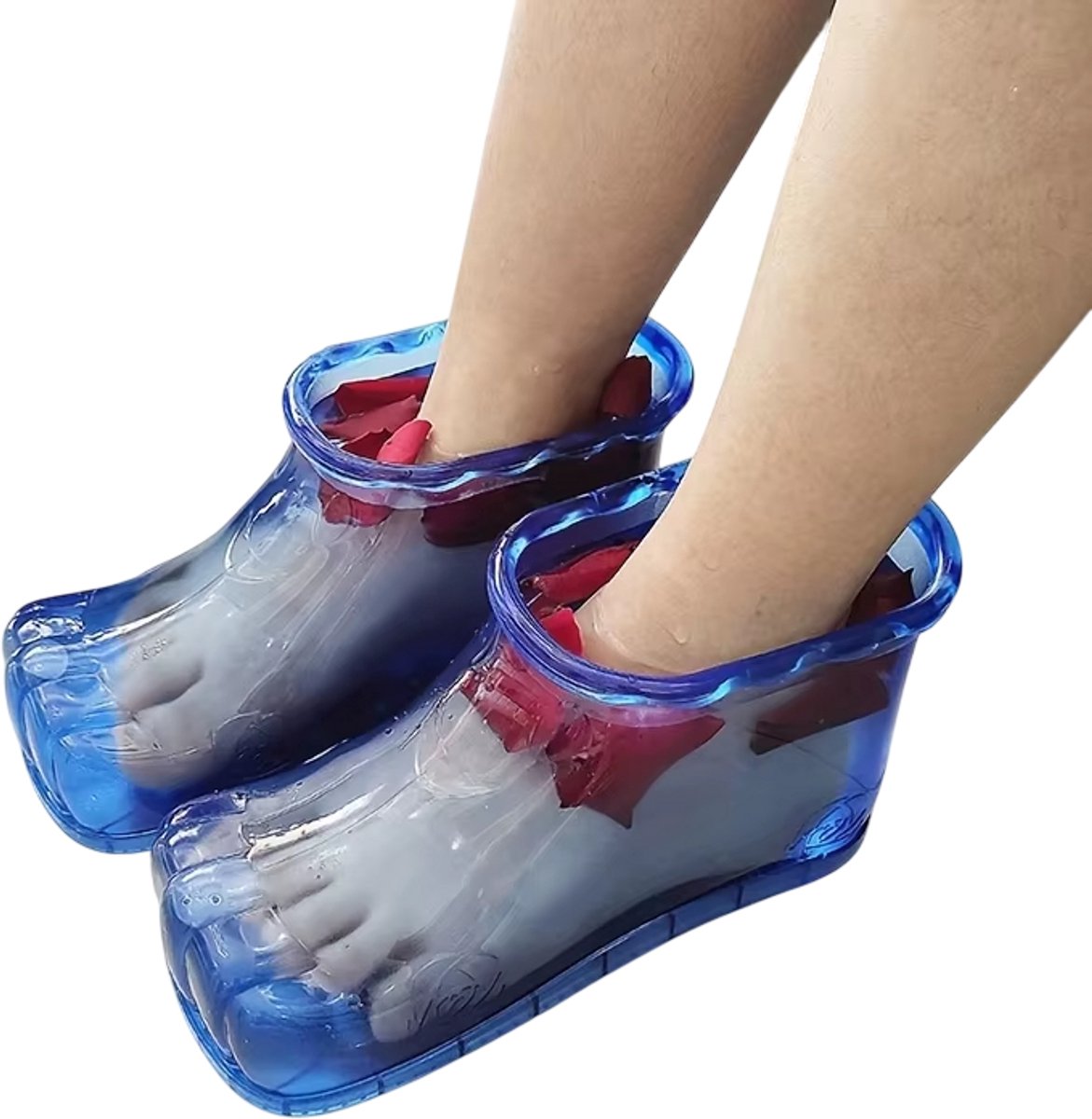 Opvouwbaar Voetenbad met Voetspa Functie – Draagbare Voetspa Bak voor Voetmassage, Voetverzorging, Wellness, Thuis en Reizen - Blauw