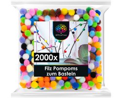 OfficeTree 2000 Pompons Filz-Kugeln Mehrfarbig (wp)