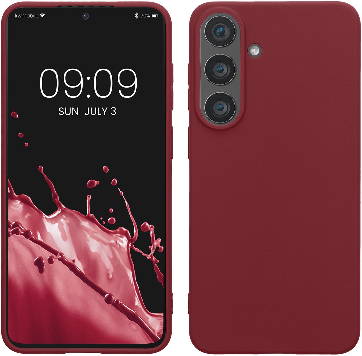 kwmobile telefoonhoesje geschikt voor Samsung Galaxy S26 FE - Hoesje voor smartphone - Back cover in bordeaux-violet