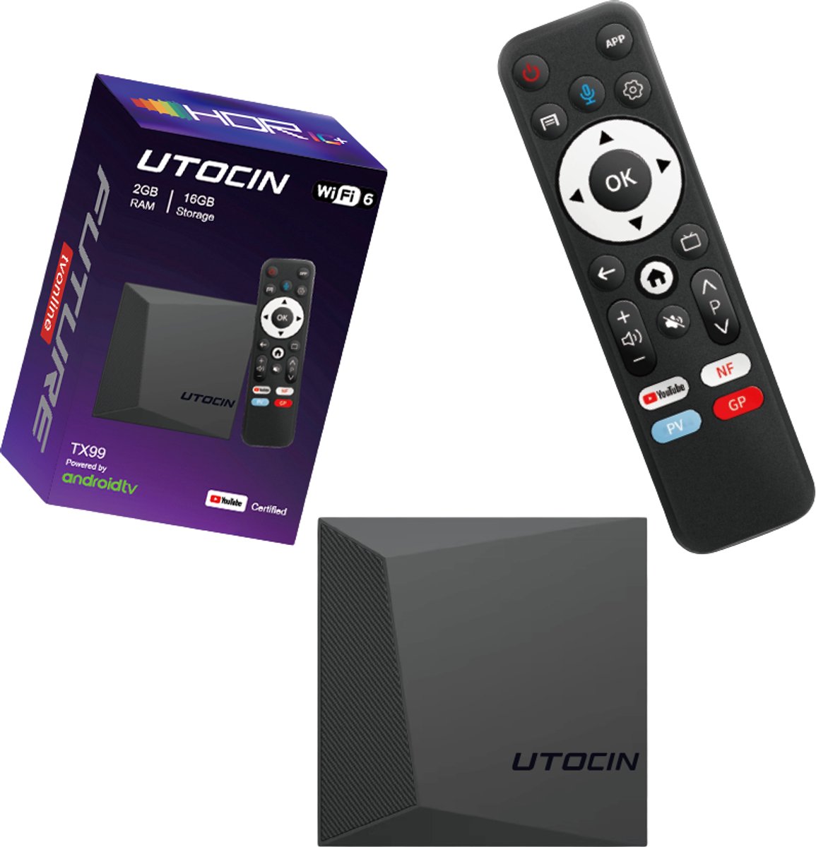 Chromecast - Android TV Box - Media Streamer - google tv streamer - 4K HDR - 2GB RAM - 8 GB Opslag