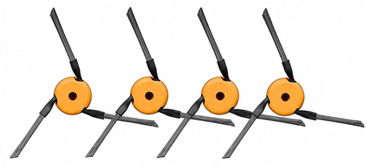 Zijborstels voor Dreame X60 Max Ultra (4x)