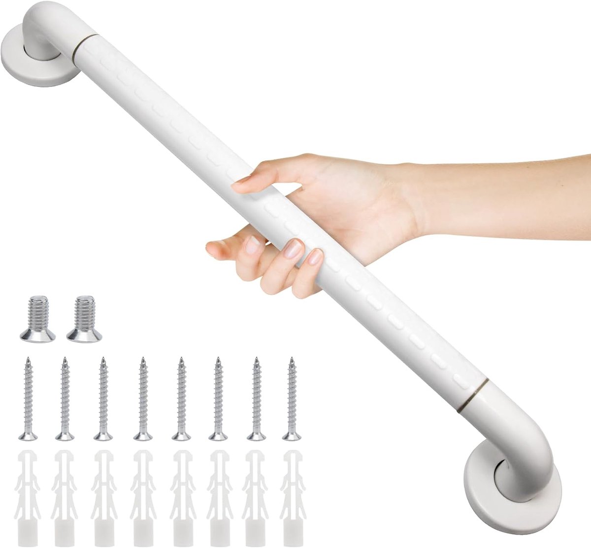 SnelShoppen - Badkamerhandgrepen met Antislip Handgreep en Lichtgevende Veiligheidscirkels, Toilet, Douche, Handdoekrek, Senioren en Kinderen Trapsteu