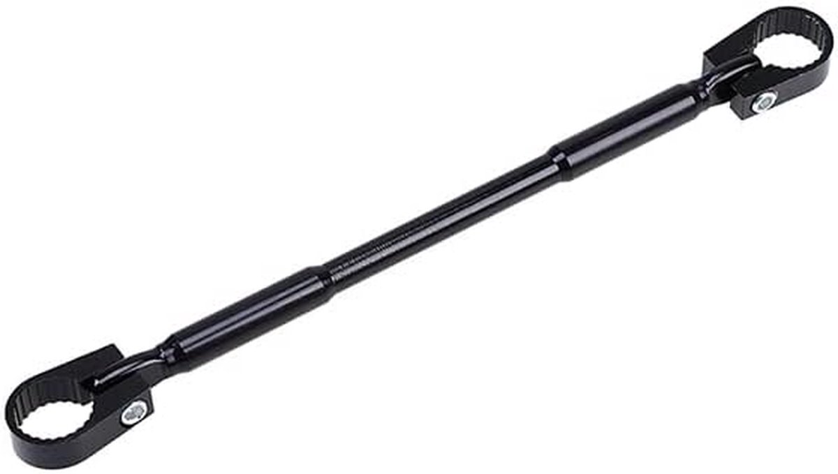 Motorfiets Stuur Balans Bar - Versterking Stuurkruis - Stuur Stabiliseren - CNC Aluminiumlegering - 292mm Lengte - Zwart