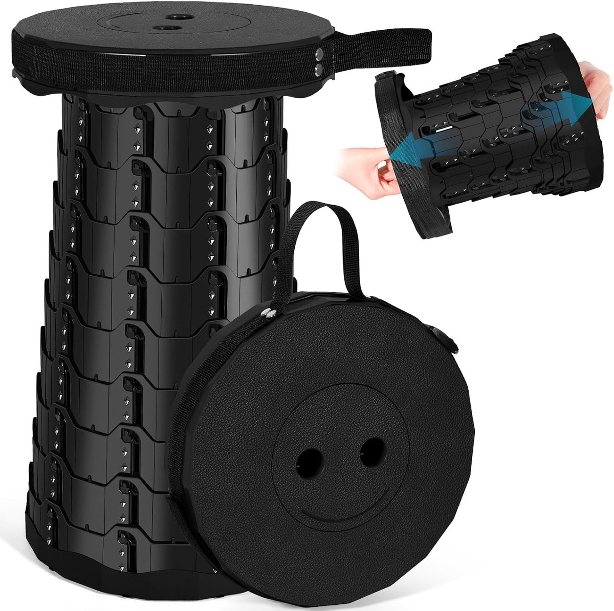 SnelShoppen - Veelzijdige Opvouwbare Kruk | Lichtgewicht Campingstoel en Visstoel | Draagbaar en Compact | Maximale Belasting 150 kg | Ideaal voor Tui