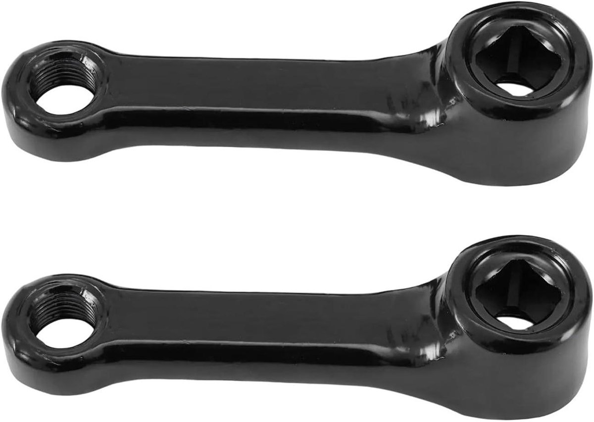 Fiets Crank Armen - Oefenfiets Onderdelen - Indoor Fitness - Roestwerende Behandeling - 89mm - Zwart