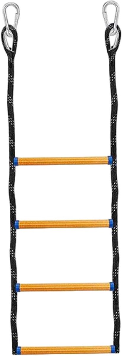 Bootladder Verlengstuk - Instapladder Opvouwbaar - Veilig Instappen - Gegroefde Grip Treden - 10B centimeter - Zwart