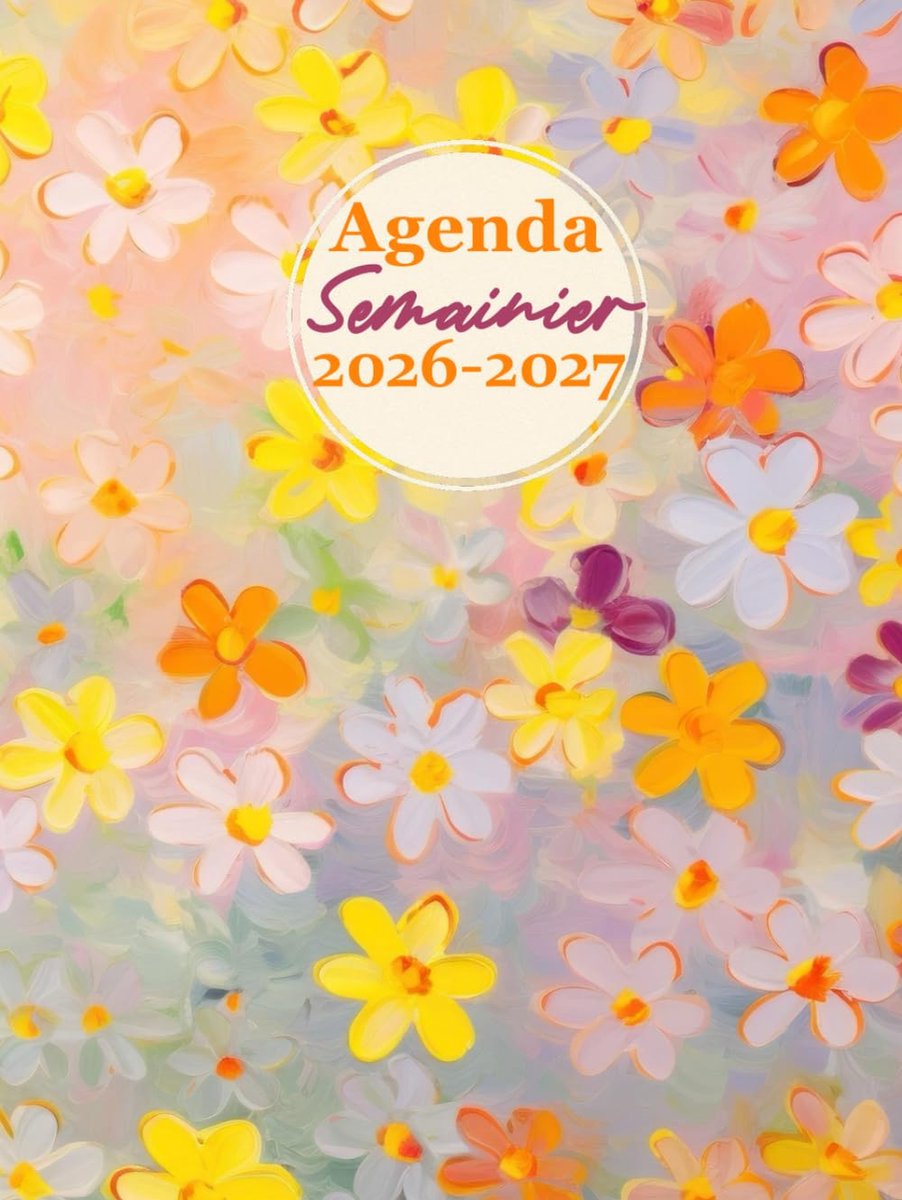 SnelShoppen - Agenda 2026 2027 Semainier A4, Planificateur Hebdomadaire 2 Pagina's per Week met Uren, Juli 2026 - December 2027, Groot Formaat, Perfec