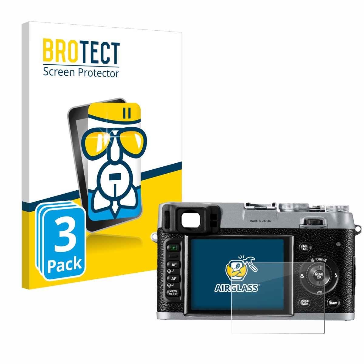 Screenprotector 3 Stuks voor Fujifilm FinePix X100 Beschermglas transparant