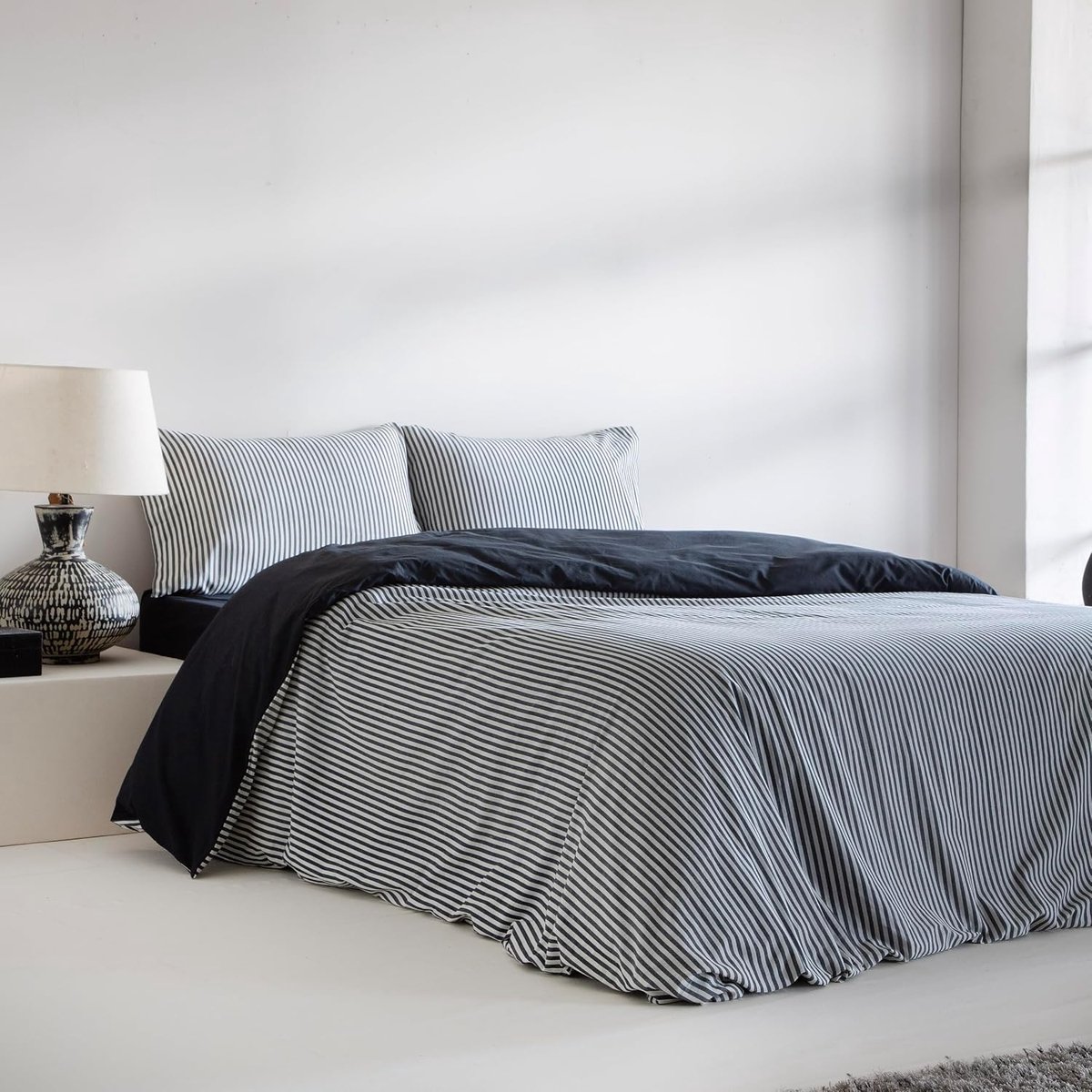 COTTON ARTean Dekbedovertrek voor bedden van 150 cm, katoen, draaddichtheid 180, blauw - ShopVlot
