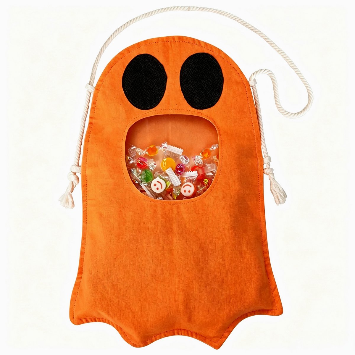 Namajunas - Halloween Uitdeelzakjes - Trick or Treat tas -Snoepzakjes - Handtas - Uitdeelzakjes Kinderfeestje - Inpakzakjes - Uitdeelzakjes Snoep - Traktatie Zakjes - Halloween Decoratie - Halloween accessoires - Schattig spookje - Oranje