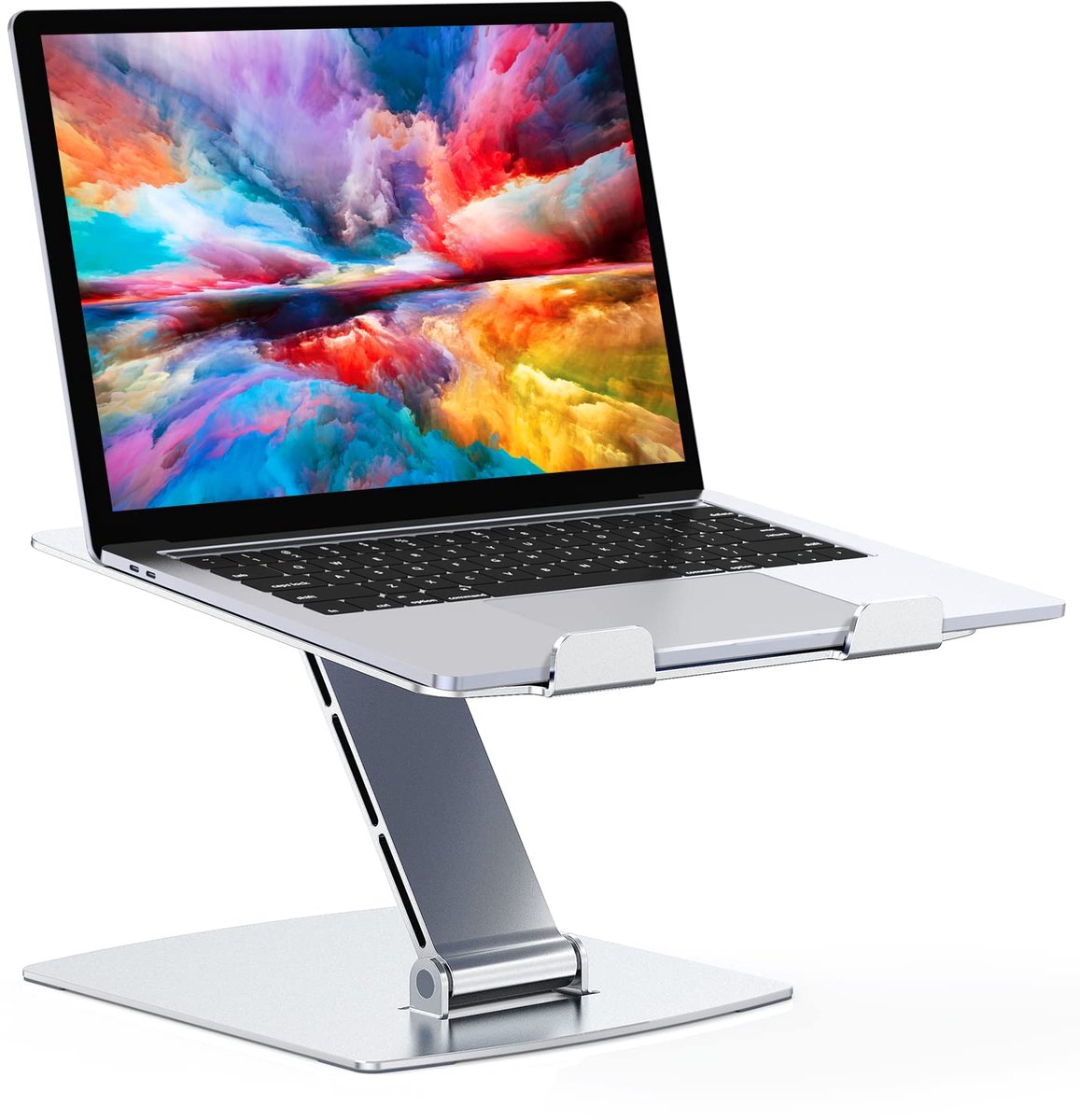 Opvouwbare Laptopstandaard - Ergonomische Aluminium Laptop Verhoger voor 10-16 Inch Laptops - Verstelbare Laptop Houder voor MacBook, Notebook en Ultrabook - Verbeterde Werkhouding, Ventilatie en Draagbaar Design