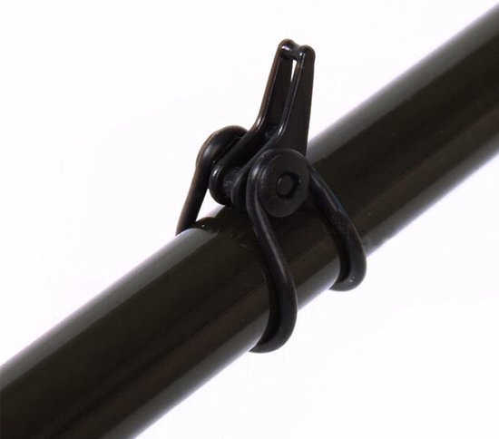 Haakhouder voor aas - 20 stuks hengelaccessoires - kunststof en rubber - veilig en duurzaam - zwart - geschikt voor meeste hengels — afbeelding 3